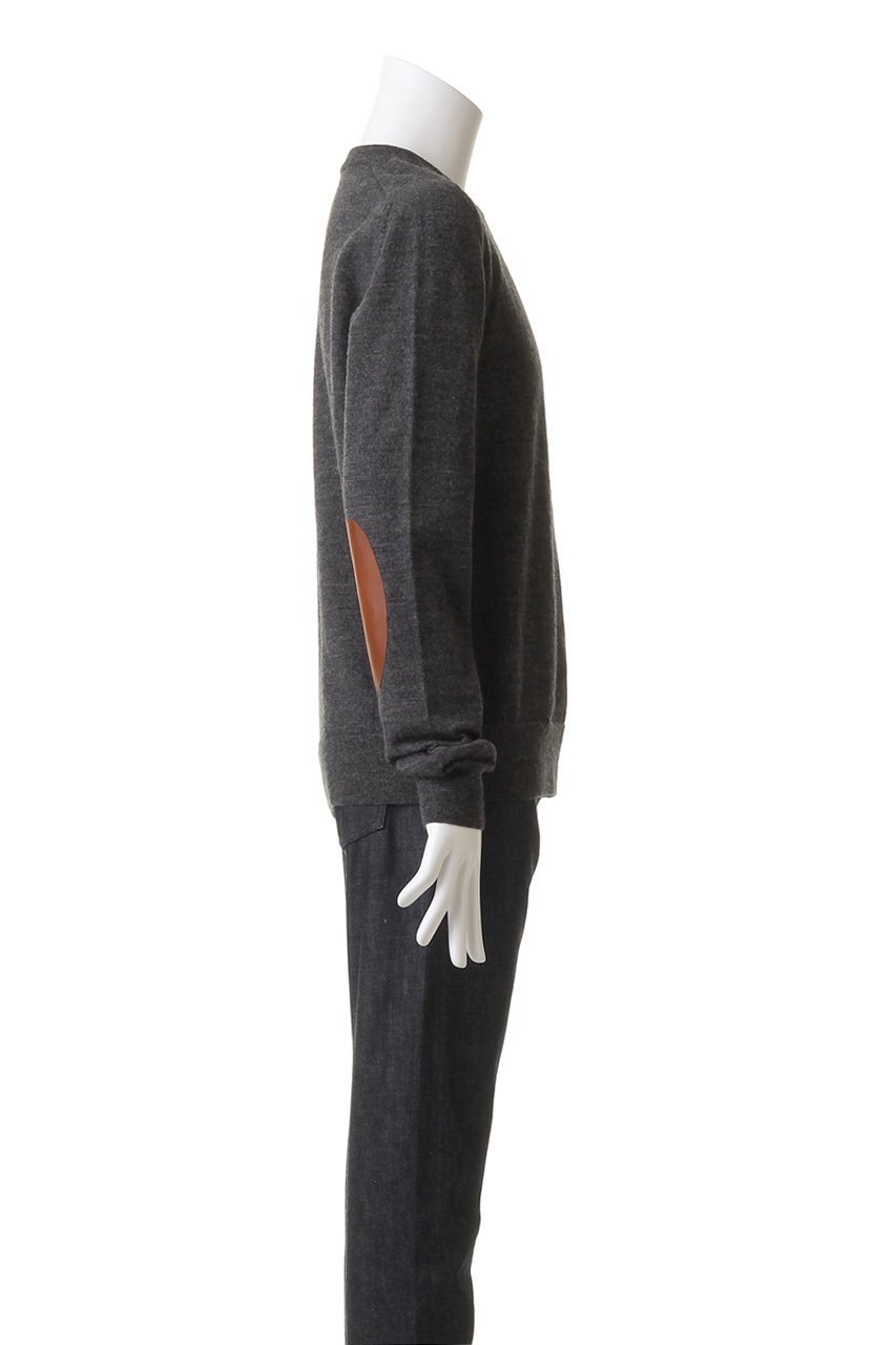 【メゾン マルジェラ/MAISON MARGIELA / MEN】の【MEN】エルボーパッチ クルーネック ウール セーター 人気、トレンドファッション・服の通販 founy(ファニー) 　ファッション　Fashion　メンズファッション　Fashion for Men　トップス・カットソー　Cut & Sew Tops　メンズシャツ　Shirts　スリーブ　Sleeve, Long Sleeve / Short Sleeve　セーター　Sweater, Knitwear　ロング　Long, Long-Length　定番　Standard, Basic Item　A/W・秋冬　Autumn/Winter　other-3|ID: prp329100004140440 ipo3291000000032898432