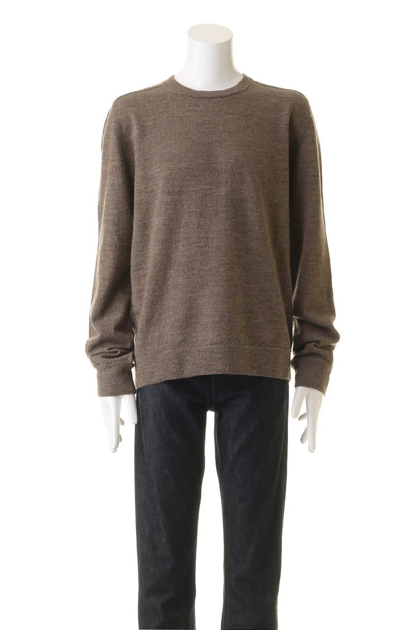 【メゾン マルジェラ/MAISON MARGIELA / MEN】の【MEN】エルボーパッチ クルーネック ウール セーター 人気、トレンドファッション・服の通販 founy(ファニー) 　ファッション　Fashion　メンズファッション　Fashion for Men　トップス・カットソー　Cut & Sew Tops　メンズシャツ　Shirts　スリーブ　Sleeve, Long Sleeve / Short Sleeve　セーター　Sweater, Knitwear　ロング　Long, Long-Length　定番　Standard, Basic Item　A/W・秋冬　Autumn/Winter　other-2|ID: prp329100004140440 ipo3291000000035480998