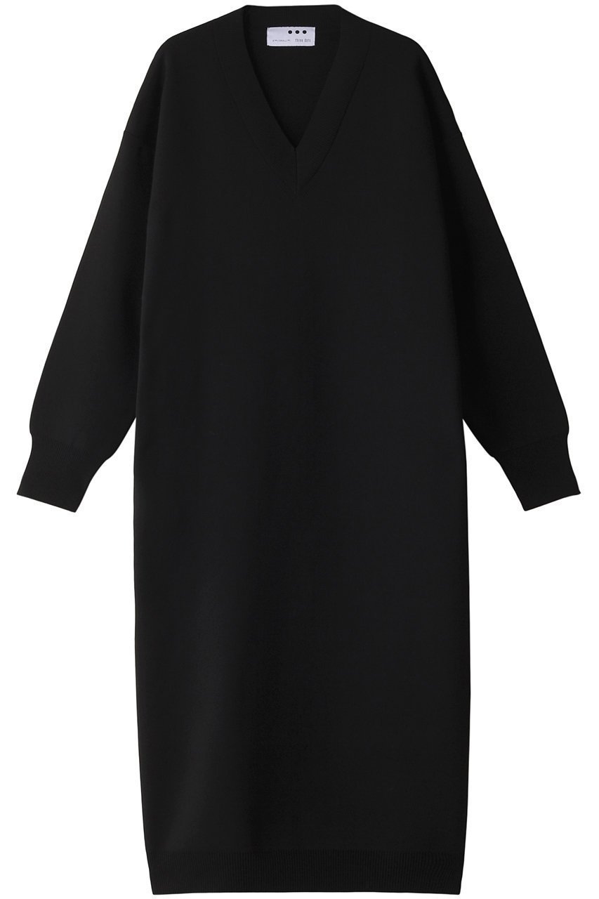 【スリー ドッツ/three dots】のスポンジーヤーン Vネックドレス 人気、トレンドファッション・服の通販 founy(ファニー) 　ファッション　Fashion　レディースファッション　Fashion for Women　ワンピース　Dresses　フォーマル・パーティードレス・結婚式用ドレス　Elegant & Casual Dresses　チュニック　Tunic Tops & Dresses　オケージョン　Occasion Wear　シューズ　Shoes, Footwear　チュニック　Tunic, Long Top　ドレス　Dress, One-Piece　ロング　Long, Long-Length　エレガント 上品　Elegant　 other-1|ID: prp329100004140469 ipo3291000000032890438