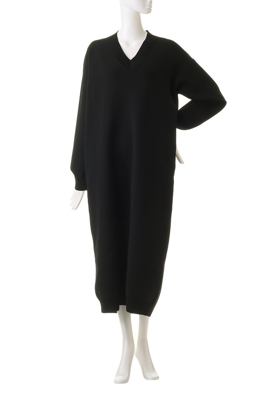 【スリー ドッツ/three dots】のスポンジーヤーン Vネックドレス 人気、トレンドファッション・服の通販 founy(ファニー) 　ファッション　Fashion　レディースファッション　Fashion for Women　ワンピース　Dresses　フォーマル・パーティードレス・結婚式用ドレス　Elegant & Casual Dresses　チュニック　Tunic Tops & Dresses　オケージョン　Occasion Wear　シューズ　Shoes, Footwear　チュニック　Tunic, Long Top　ドレス　Dress, One-Piece　ロング　Long, Long-Length　エレガント 上品　Elegant　other-2|ID: prp329100004140469 ipo3291000000032890449