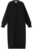 【スリー ドッツ/three dots】のスポンジーヤーン Vネックドレス ブラック|ID: prp329100004140469 ipo3291000000035737698