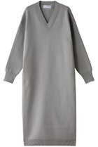 【スリー ドッツ/three dots】のスポンジーヤーン Vネックドレス グレー|ID: prp329100004140469 ipo3291000000035737699