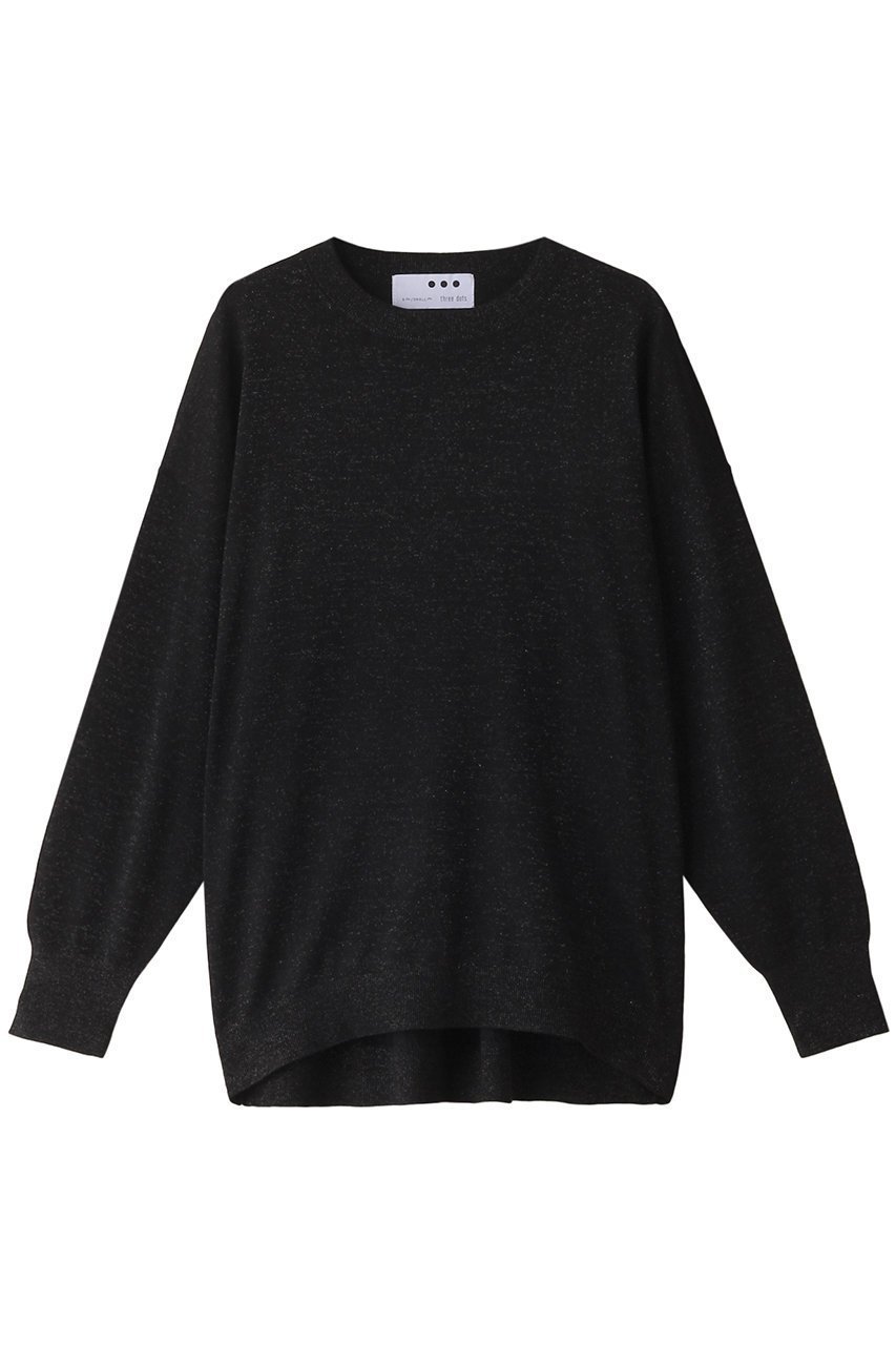 【スリー ドッツ/three dots】のリュクスセーター ルーズプルオーバー インテリア・キッズ・メンズ・レディースファッション・服の通販 founy(ファニー) 　ファッション　Fashion　レディースファッション　Fashion for Women　トップス・カットソー　Cut & Sew Tops　ニット　Knit Tops & Sweaters　カジュアルプルオーバー・ニットトップス　Pullovers & Knit Tops / Casual Pullovers　トレンド　Trend, Trending Now　リュクス　Luxury, Elegant, High-End, Chic　ルーズ　Loose, Oversized　ブラック|ID: prp329100004140471 ipo3291000000035962413
