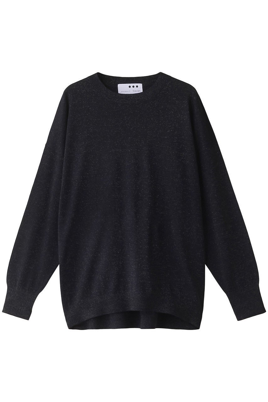 【スリー ドッツ/three dots】のリュクスセーター ルーズプルオーバー インテリア・キッズ・メンズ・レディースファッション・服の通販 founy(ファニー) 　ファッション　Fashion　レディースファッション　Fashion for Women　トップス・カットソー　Cut & Sew Tops　ニット　Knit Tops & Sweaters　カジュアルプルオーバー・ニットトップス　Pullovers & Knit Tops / Casual Pullovers　トレンド　Trend, Trending Now　リュクス　Luxury, Elegant, High-End, Chic　ルーズ　Loose, Oversized　ネイビー|ID: prp329100004140471 ipo3291000000035962418