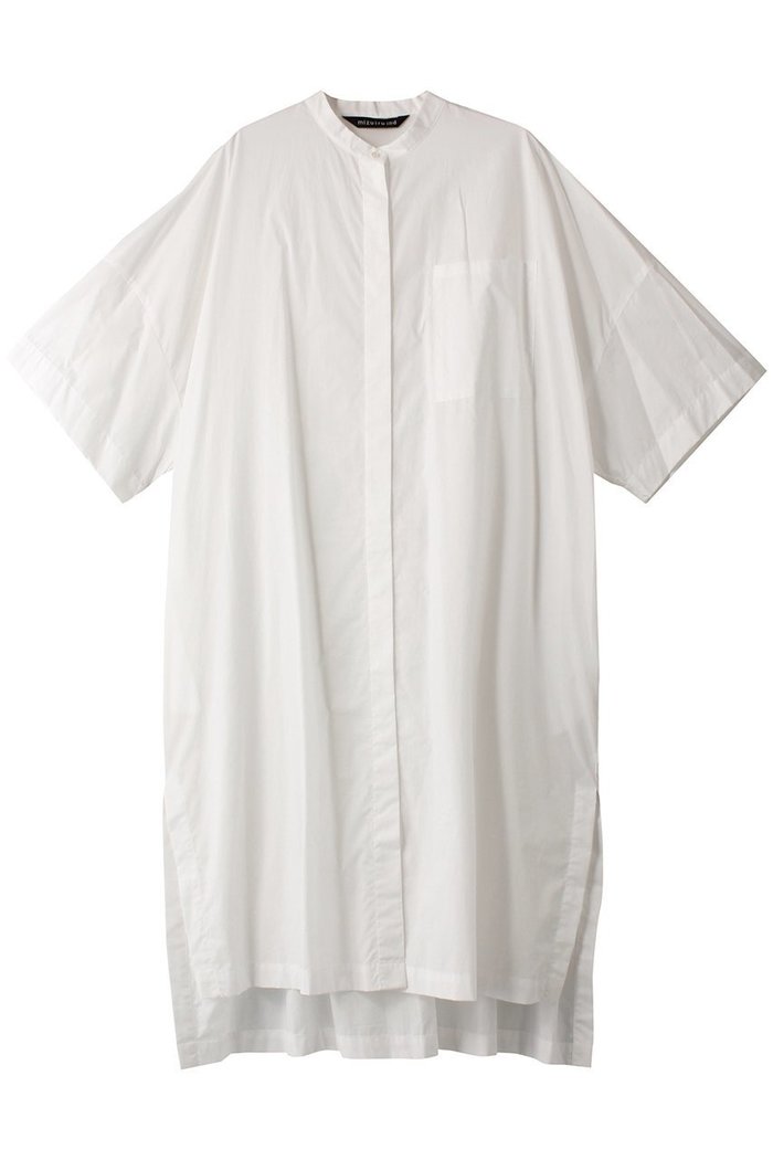 【ミズイロ インド/mizuiro ind】のstand collar hlf slv shirt OP ワンピース インテリア・キッズ・メンズ・レディースファッション・服の通販 founy(ファニー) https://founy.com/ ファッション Fashion レディースファッション Fashion for Women ワンピース Dresses チュニック Tunic Tops & Dresses スリット Slit, Slit Detail チュニック Tunic, Long Top ロング Long, Long-Length |ID: prp329100004141222 ipo3291000000032894974