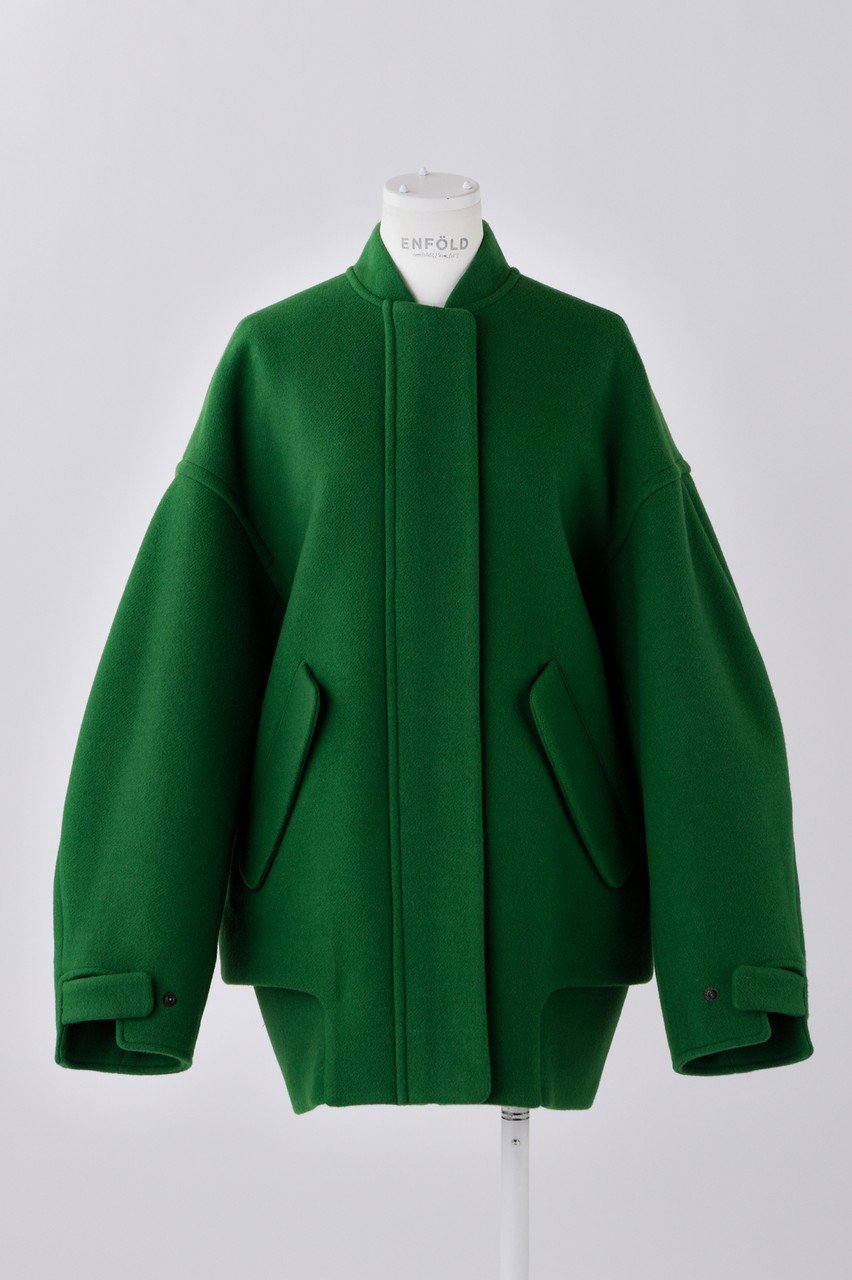 【エンフォルド/ENFOLD】のダブルメルトン スタジャン JK/ジャケット 人気、トレンドファッション・服の通販 founy(ファニー) 　ファッション　Fashion　レディースファッション　Fashion for Women　アウター　Coat / Outerwear Collection　レディースジャケット・軽アウター　Jackets　ブルゾンジャケット・スポーティアウター　Blouson Jackets　エレガント 上品　Elegant　ジャケット　Jacket, Outerwear　ダブル　Double, Double-Breasted　フォルム　Silhouette, Form　ブルゾン　Blouson, Bomber Jacket　メルトン　Melton, Heavy Wool　 other-1|ID: prp329100004141223 ipo3291000000032935514