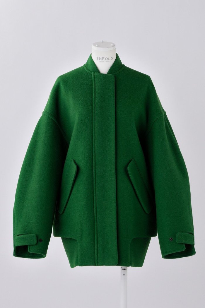 【エンフォルド/ENFOLD】のダブルメルトン スタジャン JK/ジャケット インテリア・キッズ・メンズ・レディースファッション・服の通販 founy(ファニー) https://founy.com/ ファッション Fashion レディースファッション Fashion for Women アウター Coat / Outerwear Collection レディースジャケット・軽アウター Jackets ブルゾンジャケット・スポーティアウター Blouson Jackets エレガント 上品 Elegant ジャケット Jacket, Outerwear ダブル Double, Double-Breasted フォルム Silhouette, Form ブルゾン Blouson, Bomber Jacket メルトン Melton, Heavy Wool |ID: prp329100004141223 ipo3291000000036223239