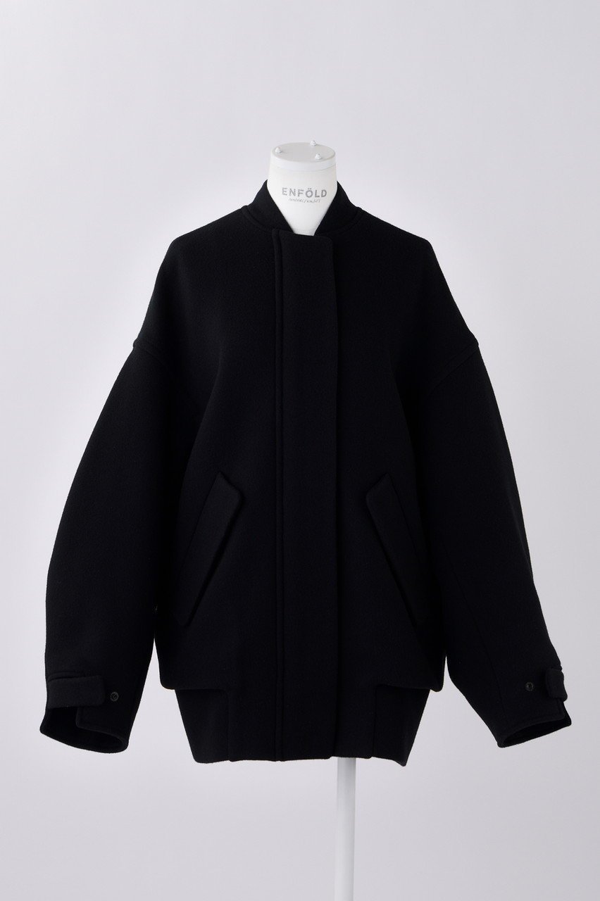 【エンフォルド/ENFOLD】のLAMBSメルトン スタジャン JK/ブルゾン インテリア・キッズ・メンズ・レディースファッション・服の通販 founy(ファニー) 　ファッション　Fashion　レディースファッション　Fashion for Women　アウター　Coat / Outerwear Collection　レディースジャケット・軽アウター　Jackets　ブルゾンジャケット・スポーティアウター　Blouson Jackets　エレガント 上品　Elegant　ジャケット　Jacket, Outerwear　フォルム　Silhouette, Form　ブルゾン　Blouson, Bomber Jacket　メルトン　Melton, Heavy Wool　ブラック|ID: prp329100004141224 ipo3291000000036061720