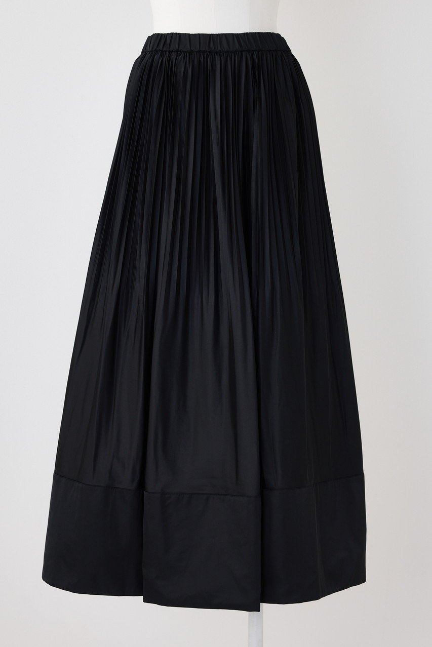 【エンフォルド/ENFOLD】のSOLOTEXサテン 立体 SK/スカート インテリア・キッズ・メンズ・レディースファッション・服の通販 founy(ファニー) 　ファッション　Fashion　レディースファッション　Fashion for Women　スカート　Skirts　ロングスカート　Long Skirts / Maxi & Midi Skirts　サテン　Satin, Glossy Fabric　フォルム　Silhouette, Form　プリーツ　Pleats, Pleated　ロング　Long, Long-Length　ブラック|ID: prp329100004141225 ipo3291000000035057317