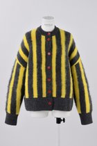 【エンフォルド/ENFOLD】のモヘアストライプカーディガン チャコールグレー|ID: prp329100004141229 ipo3291000000035067095