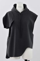 【エンフォルド/ENFOLD】のダブルクロス サークルスリーブフーディ P.O/プルオーバー チャコールグレー|ID: prp329100004141236 ipo3291000000036221109