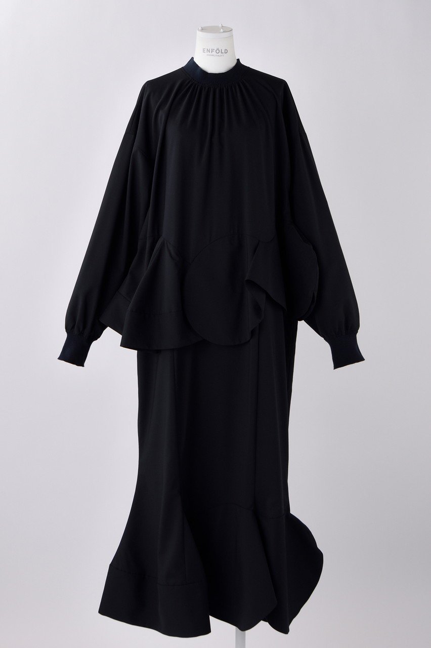 【エンフォルド/ENFOLD】のT/Wトロ ペプラム DRS/ドレス 人気、トレンドファッション・服の通販 founy(ファニー) 　ファッション　Fashion　レディースファッション　Fashion for Women　ワンピース　Dresses　フォーマル・パーティードレス・結婚式用ドレス　Elegant & Casual Dresses　チュニック　Tunic Tops & Dresses　アシンメトリー　Asymmetrical Style　カッティング　Cutting Detail　セットアップ　Set-Up, Coordinated Outfit　チュニック　Tunic, Long Top　ドッキング　Docking, Mixed Material　ドレス　Dress, One-Piece　ペプラム　Peplum, Flared Hem　リラックス　Relax, Relaxed Fit　ロング　Long, Long-Length　 other-1|ID: prp329100004141238 ipo3291000000032891903