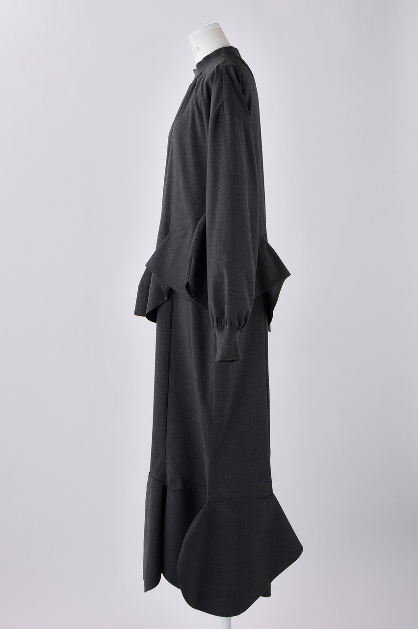 【エンフォルド/ENFOLD】のT/Wトロ ペプラム DRS/ドレス 人気、トレンドファッション・服の通販 founy(ファニー) 　ファッション　Fashion　レディースファッション　Fashion for Women　ワンピース　Dresses　フォーマル・パーティードレス・結婚式用ドレス　Elegant & Casual Dresses　チュニック　Tunic Tops & Dresses　アシンメトリー　Asymmetrical Style　カッティング　Cutting Detail　セットアップ　Set-Up, Coordinated Outfit　チュニック　Tunic, Long Top　ドッキング　Docking, Mixed Material　ドレス　Dress, One-Piece　ペプラム　Peplum, Flared Hem　リラックス　Relax, Relaxed Fit　ロング　Long, Long-Length　other-2|ID: prp329100004141238 ipo3291000000032891913