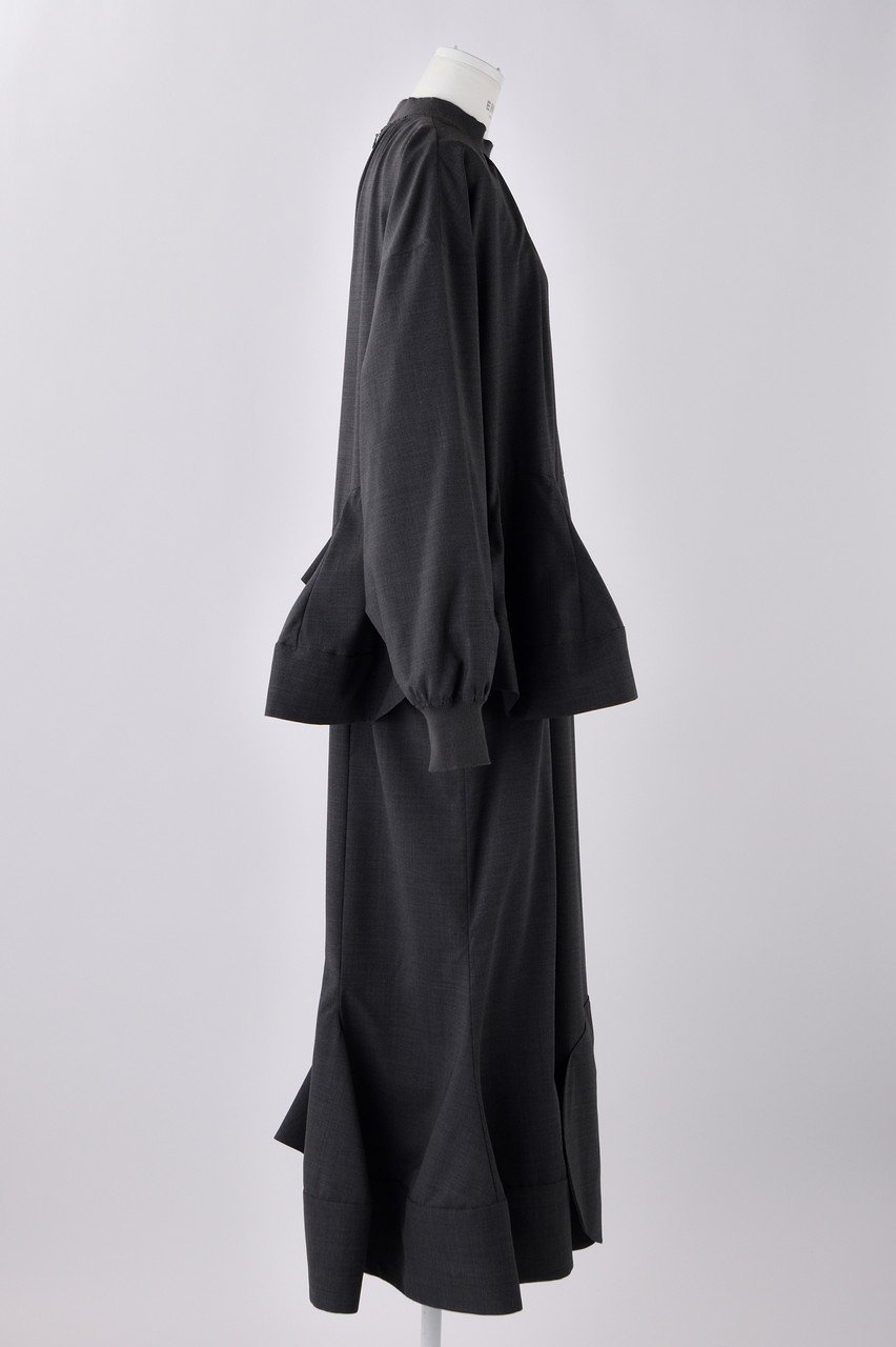 【エンフォルド/ENFOLD】のT/Wトロ ペプラム DRS/ドレス 人気、トレンドファッション・服の通販 founy(ファニー) 　ファッション　Fashion　レディースファッション　Fashion for Women　ワンピース　Dresses　フォーマル・パーティードレス・結婚式用ドレス　Elegant & Casual Dresses　チュニック　Tunic Tops & Dresses　アシンメトリー　Asymmetrical Style　カッティング　Cutting Detail　セットアップ　Set-Up, Coordinated Outfit　チュニック　Tunic, Long Top　ドッキング　Docking, Mixed Material　ドレス　Dress, One-Piece　ペプラム　Peplum, Flared Hem　リラックス　Relax, Relaxed Fit　ロング　Long, Long-Length　other-4|ID: prp329100004141238 ipo3291000000032891920