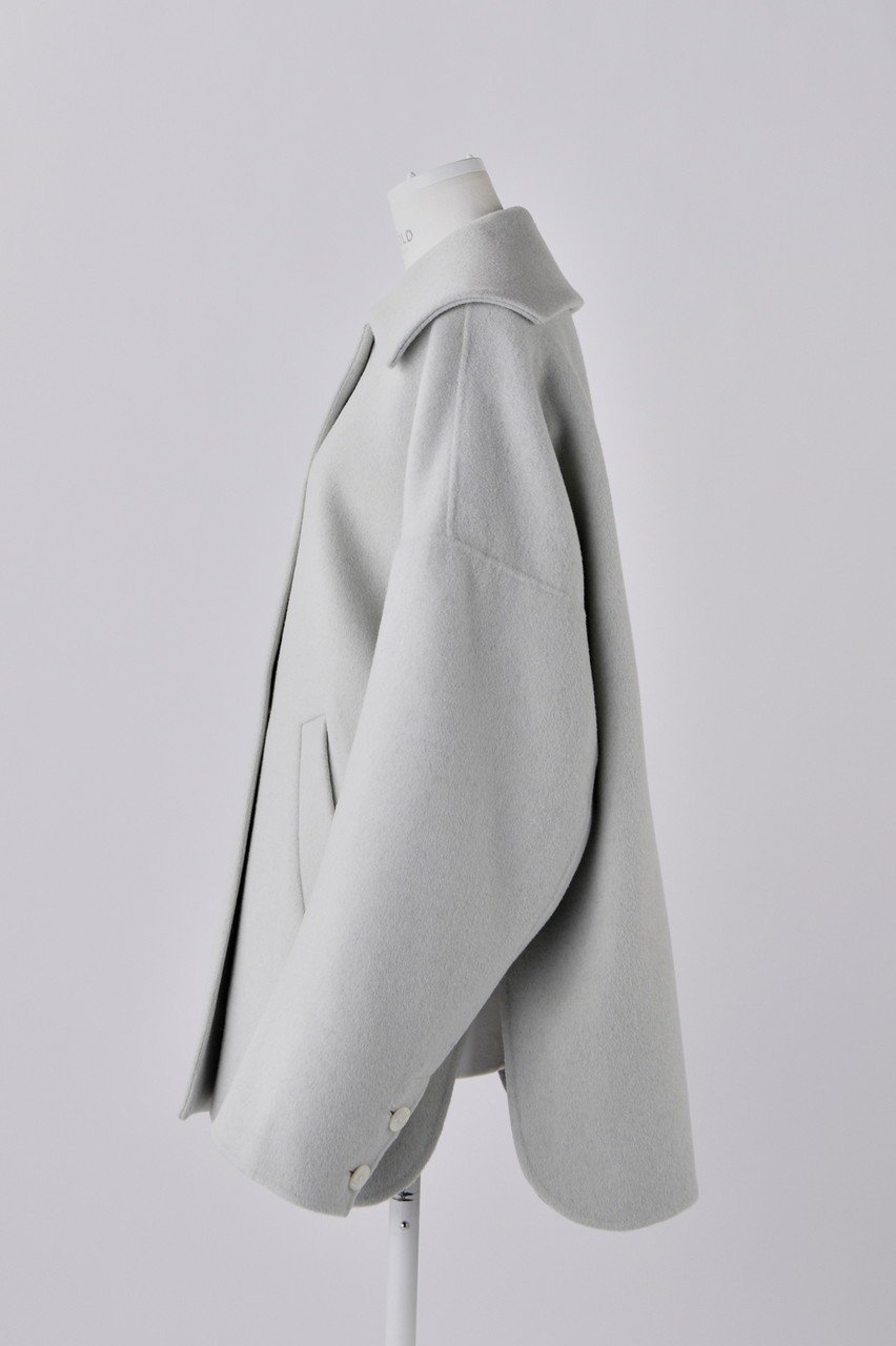 【エンフォルド/ENFOLD】のウールリバー フラットカラーショートコート 人気、トレンドファッション・服の通販 founy(ファニー) 　ファッション　Fashion　レディースファッション　Fashion for Women　アウター　Coat / Outerwear Collection　コート・ロングコート・ピーコート　Long Coats, Peacoats & More　オケージョン　Occasion Wear　クラシカル　Classical, Vintage-Inspired　ショート　Short, Short Length　パターン　Pattern, Design Print　フラット　Flat, Flat Shoes　ベーシック　Basic, Essential　エレガント 上品　Elegant　other-2|ID: prp329100004141239 ipo3291000000032945888