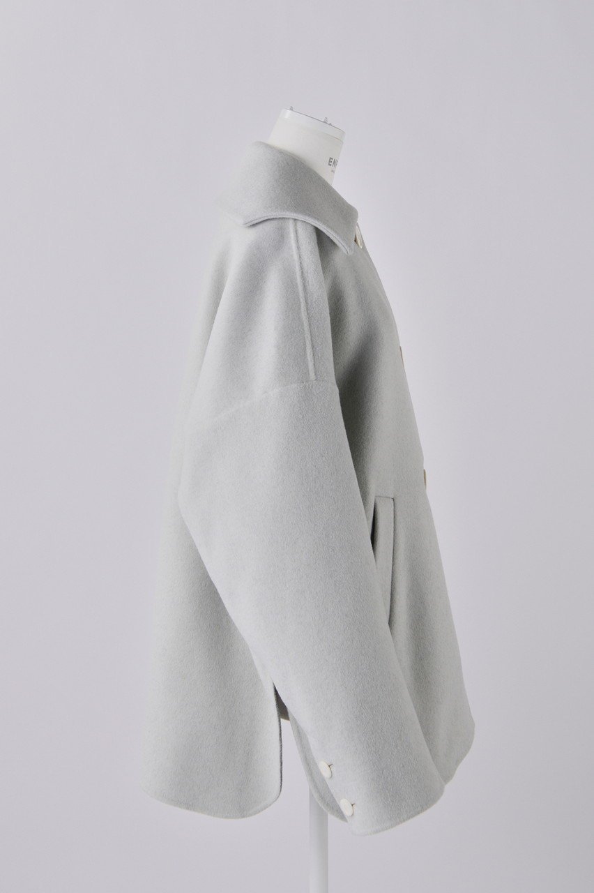 【エンフォルド/ENFOLD】のウールリバー フラットカラーショートコート 人気、トレンドファッション・服の通販 founy(ファニー) 　ファッション　Fashion　レディースファッション　Fashion for Women　アウター　Coat / Outerwear Collection　コート・ロングコート・ピーコート　Long Coats, Peacoats & More　オケージョン　Occasion Wear　クラシカル　Classical, Vintage-Inspired　ショート　Short, Short Length　パターン　Pattern, Design Print　フラット　Flat, Flat Shoes　ベーシック　Basic, Essential　エレガント 上品　Elegant　other-4|ID: prp329100004141239 ipo3291000000032945901