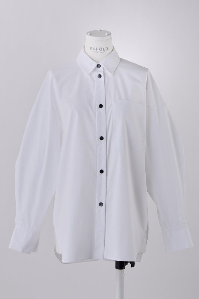 【エンフォルド/ENFOLD】のC/PEブロード 立体スリーブ SH/シャツ インテリア・キッズ・メンズ・レディースファッション・服の通販 founy(ファニー) https://founy.com/ ファッション Fashion レディースファッション Fashion for Women トップス・カットソー Cut & Sew Tops シャツ・ブラウス・オフィスカジュアル Elegant Blouses & Button-Ups ロングTシャツ・Tシャツ Longline T-Shirts & Tees カットソー・ベーシックTシャツ Cut-and-Sewn Tops / Stretch Tees & Basics スリーブ Sleeve, Long Sleeve / Short Sleeve フォルム Silhouette, Form ブロード Broadcloth, Fine Cotton ベスト Vest, Waistcoat ロング Long, Long-Length |ID: prp329100004141244 ipo3291000000032897794