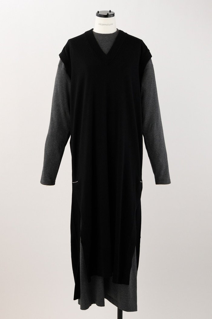 【ナゴンスタンス/nagonstans】のKnit×CUT DRS/ドレス・ワンピース インテリア・キッズ・メンズ・レディースファッション・服の通販 founy(ファニー) https://founy.com/ ファッション Fashion レディースファッション Fashion for Women ワンピース Dresses フォーマル・パーティードレス・結婚式用ドレス Elegant & Casual Dresses チュニック Tunic Tops & Dresses チュニック Tunic, Long Top ドレス Dress, One-Piece ドレープ Drape, Draping Fabric フレア Flare, Flared ベスト Vest, Waistcoat ロング Long, Long-Length |ID: prp329100004141248 ipo3291000000032891924