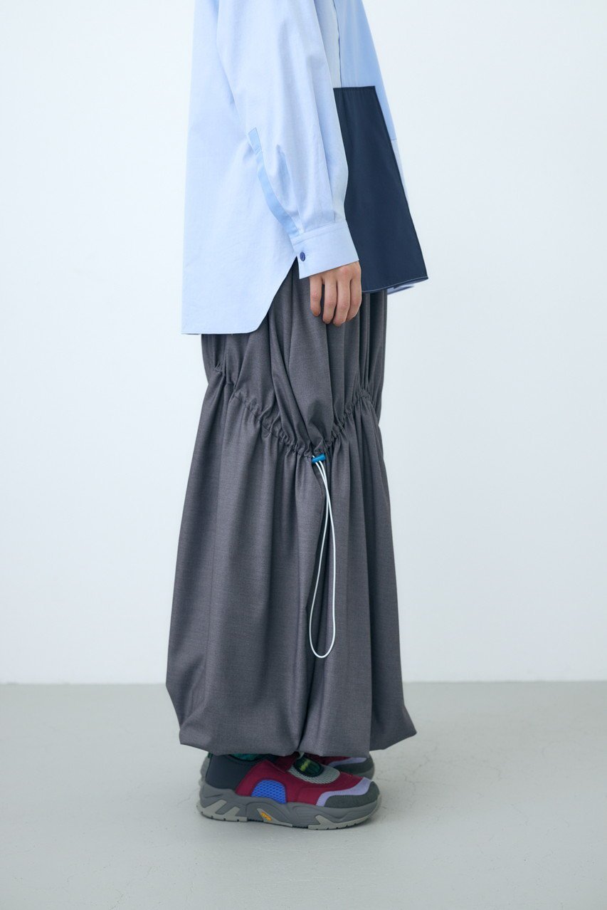 【ナゴンスタンス/nagonstans】のTRギャバ StringギャザーSK/スカート 人気、トレンドファッション・服の通販 founy(ファニー) ファッション Fashion レディースファッション Fashion for Women スカート Skirts ロングスカート Long Skirts / Maxi & Midi Skirts ギャザー Gathered, Ruffled ドローコード Drawcord, Drawstring Cord バルーン Balloon, Balloon Silhouette ロング Long, Long-Length エレガント 上品 Elegant other-8|ID: prp329100004141250 ipo3291000000032823937