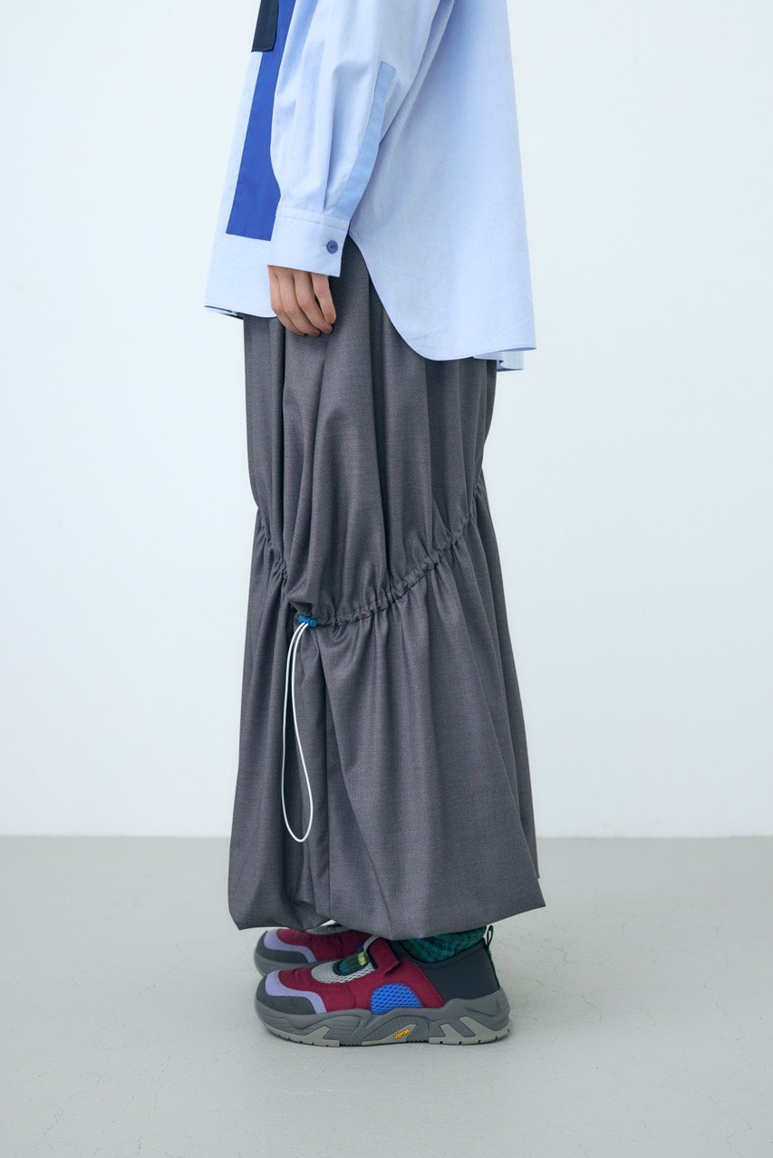 【ナゴンスタンス/nagonstans】のTRギャバ StringギャザーSK/スカート 人気、トレンドファッション・服の通販 founy(ファニー) ファッション Fashion レディースファッション Fashion for Women スカート Skirts ロングスカート Long Skirts / Maxi & Midi Skirts ギャザー Gathered, Ruffled ドローコード Drawcord, Drawstring Cord バルーン Balloon, Balloon Silhouette ロング Long, Long-Length エレガント 上品 Elegant other-6|ID: prp329100004141250 ipo3291000000035813986