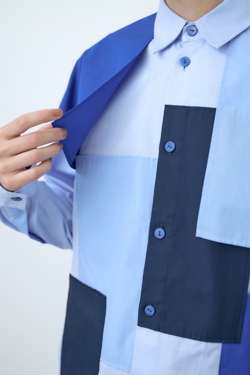 【ナゴンスタンス/nagonstans】のT/Cブロード パッチワークSH/シャツ 人気、トレンドファッション・服の通販 founy(ファニー) 　ファッション　Fashion　レディースファッション　WOMEN　トップス・カットソー　Tops/Tshirt　シャツ/ブラウス　Shirts/Blouses　おすすめ　Recommend　スリーブ　Sleeve　パッチワーク　Patchwork　ブロード　Broad　ベスト　Vest　ロング　Long　other-6|ID: prp329100004141251 ipo3291000000031403287