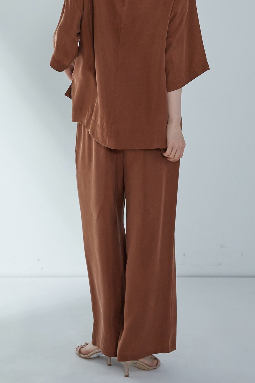 【プルミエ アロンディスモン/1er Arrondissement】のキュプラフィブリルイージーパンツ 人気、トレンドファッション・服の通販 founy(ファニー) 　ファッション　Fashion　レディースファッション　Fashion for Women　パンツ　Pants & Trousers　とろみ　Fluid, Flowy Fabric　キュプラ　Cupro, Eco Fabric　シンプル　Simple, Minimal　エレガント 上品　Elegant　other-6|ID: prp329100004141285 ipo3291000000035394499