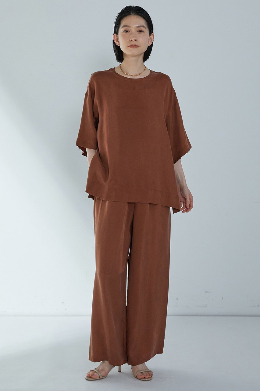 【プルミエ アロンディスモン/1er Arrondissement】のキュプラフィブリルイージーパンツ 人気、トレンドファッション・服の通販 founy(ファニー) 　ファッション　Fashion　レディースファッション　Fashion for Women　パンツ　Pants & Trousers　とろみ　Fluid, Flowy Fabric　キュプラ　Cupro, Eco Fabric　シンプル　Simple, Minimal　エレガント 上品　Elegant　other-7|ID: prp329100004141285 ipo3291000000035394500