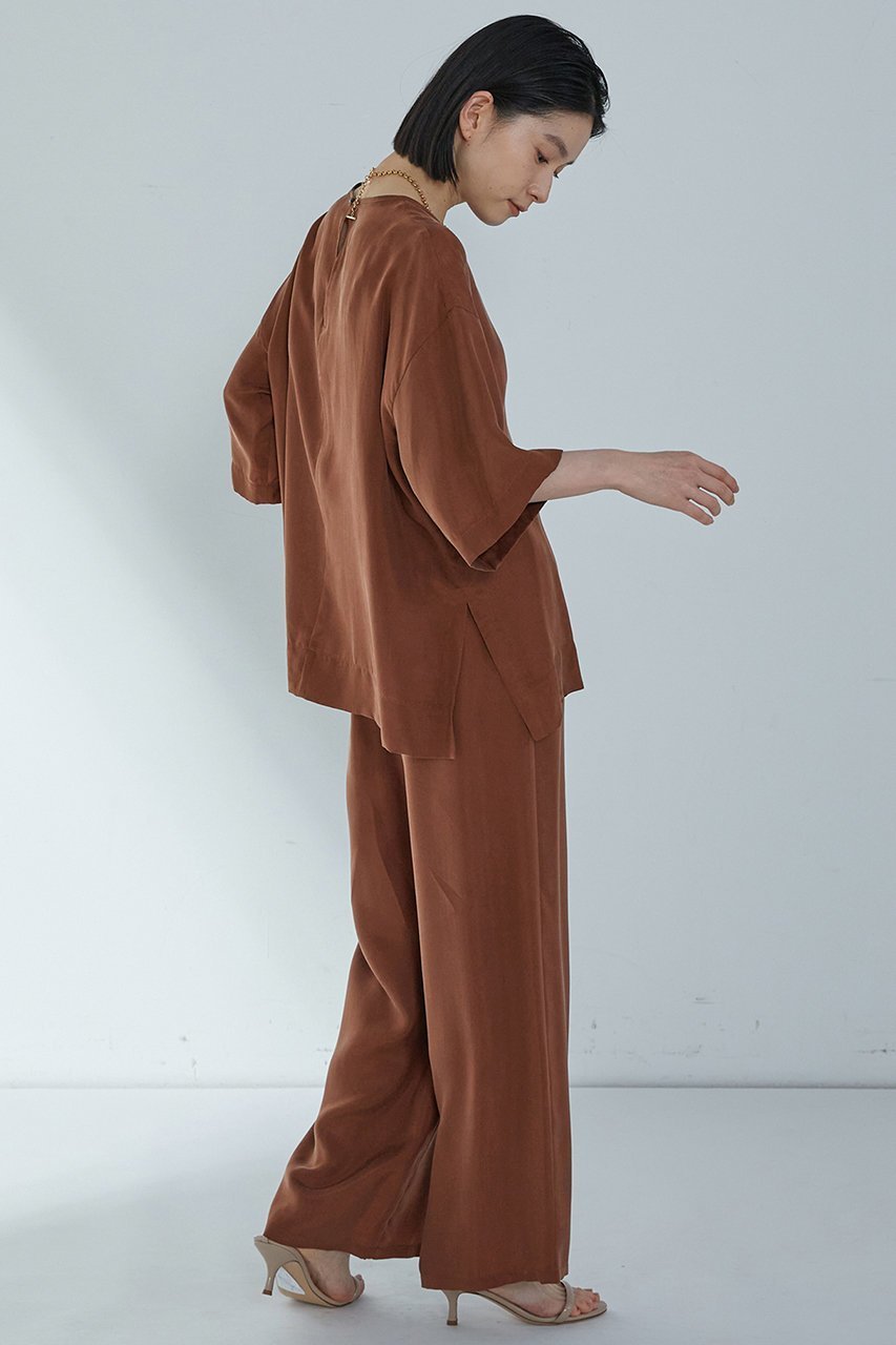 【プルミエ アロンディスモン/1er Arrondissement】のキュプラフィブリルイージーパンツ 人気、トレンドファッション・服の通販 founy(ファニー) 　ファッション　Fashion　レディースファッション　Fashion for Women　パンツ　Pants & Trousers　とろみ　Fluid, Flowy Fabric　キュプラ　Cupro, Eco Fabric　シンプル　Simple, Minimal　エレガント 上品　Elegant　other-8|ID: prp329100004141285 ipo3291000000035394501