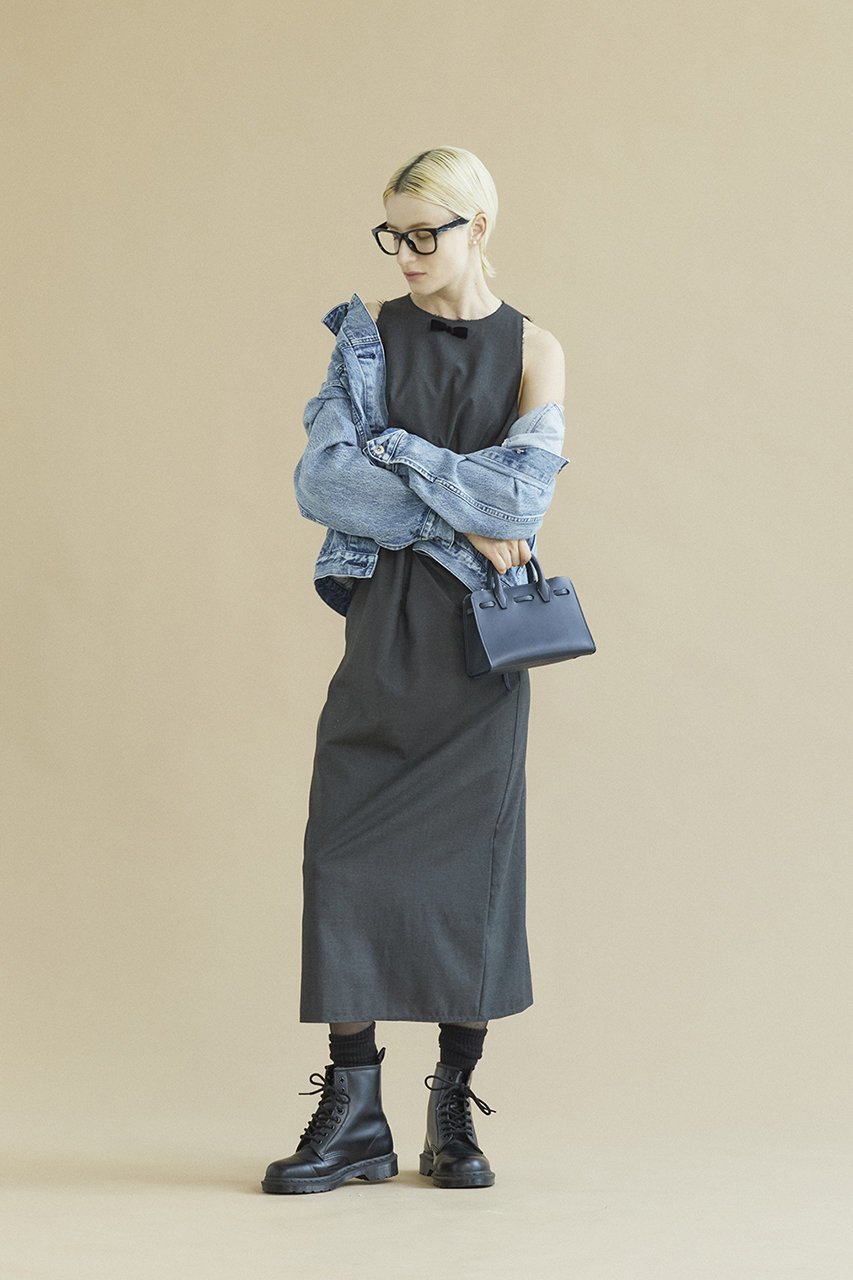 【サードマガジン/THIRD MAGAZINE】のTHIRD MAGAZINE×mikomori アメスリウールリボンワンピース 人気、トレンドファッション・服の通販 founy(ファニー) 　ファッション　Fashion　レディースファッション　Fashion for Women　ワンピース　Dresses　チュニック　Tunic Tops & Dresses　アメリカン　American Style　カッティング　Cutting Detail　スリーブ　Sleeve, Long Sleeve / Short Sleeve　チュニック　Tunic, Long Top　ベルベット　Velvet, Velvety　リボン　Ribbon, Bow　ロング　Long, Long-Length　エレガント 上品　Elegant　other-7|ID: prp329100004141294 ipo3291000000032868879