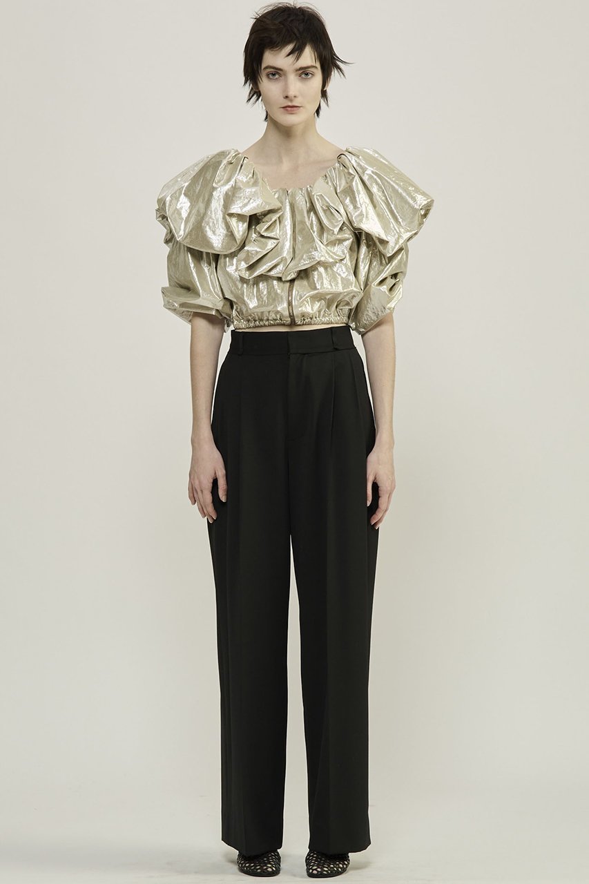 【カレンテージ/CURRENTAGE】の2WAYシルバーブラウス 人気、トレンドファッション・服の通販 founy(ファニー) 　ファッション　Fashion　レディースファッション　Fashion for Women　トップス・カットソー　Cut & Sew Tops　シャツ・ブラウス・オフィスカジュアル　Elegant Blouses & Button-Ups　イタリア　Italy　クラシック　Classic, Timeless Style　コーティング　Coating, Coated Finish　シャンブレー　Chambray, Denim-Like Fabric　シルバー　Silver, Metallic Silver　スリーブ　Sleeve, Long Sleeve / Short Sleeve　モダン　Modern, Contemporary　ロング　Long, Long-Length　ヴィンテージ　Vintage Style　エレガント 上品　Elegant　other-7|ID: prp329100004141298 ipo3291000000032864352