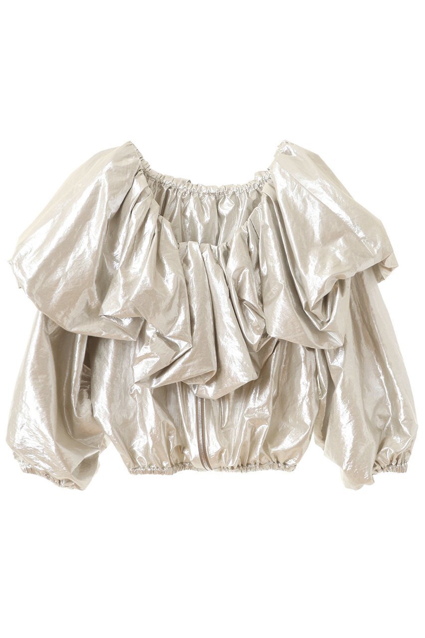 【カレンテージ/CURRENTAGE】の2WAYシルバーブラウス インテリア・キッズ・メンズ・レディースファッション・服の通販 founy(ファニー) 　ファッション　Fashion　レディースファッション　Fashion for Women　トップス・カットソー　Cut & Sew Tops　シャツ・ブラウス・オフィスカジュアル　Elegant Blouses & Button-Ups　イタリア　Italy　クラシック　Classic, Timeless Style　コーティング　Coating, Coated Finish　シャンブレー　Chambray, Denim-Like Fabric　シルバー　Silver, Metallic Silver　スリーブ　Sleeve, Long Sleeve / Short Sleeve　モダン　Modern, Contemporary　ロング　Long, Long-Length　ヴィンテージ　Vintage Style　エレガント 上品　Elegant　再入荷　Restock / Back in Stock　シルバー|ID: prp329100004141298 ipo3291000000035367157