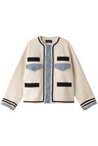 【ヒューエルミュージアム/hueLe Museum】の【STUMBLY】ツイードデニムコンビジャケット ホワイト|ID: prp329100004141302 ipo3291000000035961535