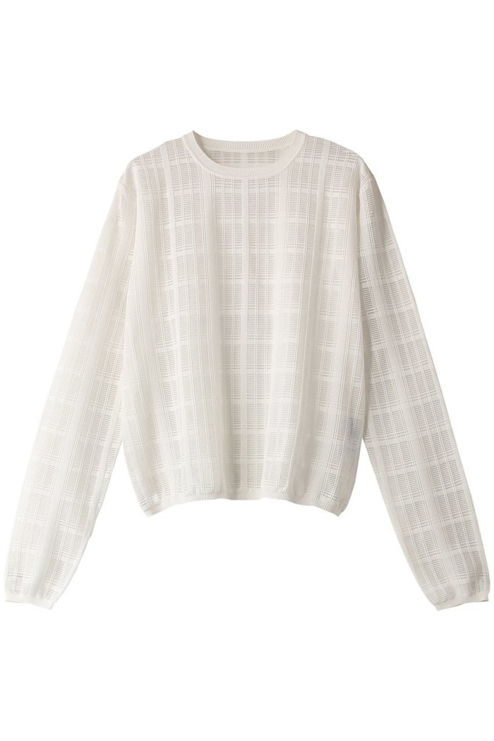 【リムアーク/RIM.ARK】のSheer check knit tops/ニット インテリア・キッズ・メンズ・レディースファッション・服の通販 founy(ファニー) https://founy.com/ ファッション Fashion レディースファッション WOMEN トップス・カットソー Tops/Tshirt ニット Knit Tops プルオーバー Pullover バランス Balance 冬 Winter 夏 Summer |ID: prp329100004142475 ipo3291000000032377177