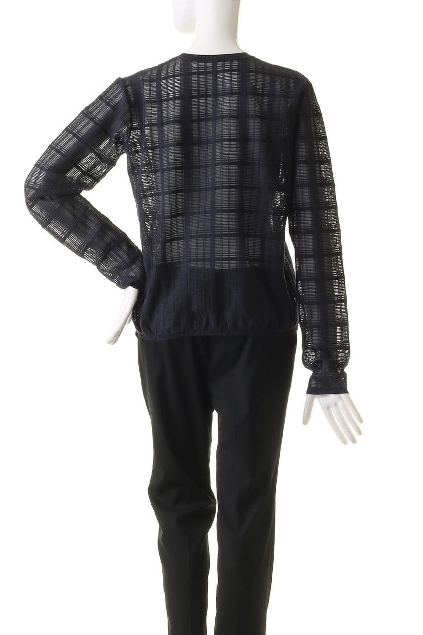 【リムアーク/RIM.ARK】のSheer check knit tops/ニット 人気、トレンドファッション・服の通販 founy(ファニー) 　ファッション　Fashion　レディースファッション　WOMEN　トップス・カットソー　Tops/Tshirt　ニット　Knit Tops　プルオーバー　Pullover　バランス　Balance　冬　Winter　夏　Summer　other-4|ID: prp329100004142475 ipo3291000000032377183
