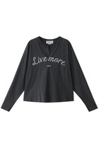 【アメリカーナ/Americana】のラフィー天竺 Live more トップス 人気、トレンドファッション・服の通販 founy(ファニー) ファッション Fashion レディースファッション WOMEN トップス・カットソー Tops/Tshirt シャツ/ブラウス Shirts/Blouses ロング / Tシャツ T-Shirts カットソー Cut and Sewn スリット Slit スリーブ Sleeve デニム Denim フレア Flare フロント Front ボトム Bottom ロング Long NEW・新作・新着・新入荷 New Arrivals thumbnail スミクロ|ID: prp329100004142481 ipo3291000000028445614