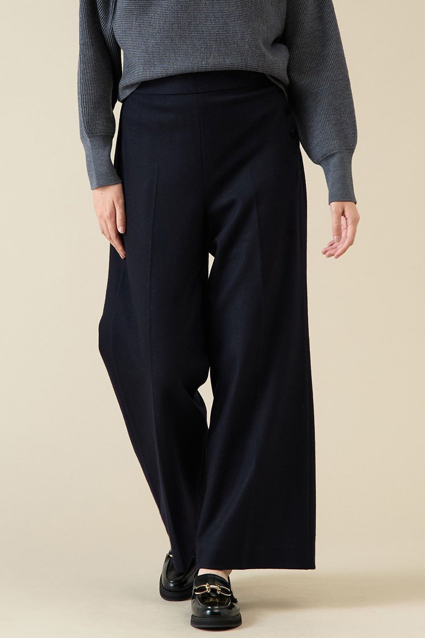 【マルティニーク/martinique】のウールジャージーワイドパンツ インテリア・キッズ・メンズ・レディースファッション・服の通販 founy(ファニー) 　ファッション　Fashion　レディースファッション　Fashion for Women　パンツ　Pants & Trousers　おすすめ　Recommended / Our Picks　バランス　Balance, Style Balance　ベーシック　Basic, Essential　ワイド　Wide, Wide Fit　無地　Plain, Solid Color　ネイビー|ID: prp329100004142552 ipo3291000000035830781