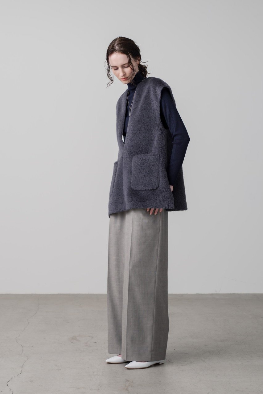 【エブール/ebure】の強撚ツイルクレープ ワイドパンツ 人気、トレンドファッション・服の通販 founy(ファニー) 　ファッション　Fashion　レディースファッション　Fashion for Women　パンツ　Pants & Trousers　ジャケット　Jacket, Outerwear　メタル　Metal, Metal Parts　ワイド　Wide, Wide Fit　定番　Standard, Basic Item　other-7|ID: prp329100004144004 ipo3291000000035544844