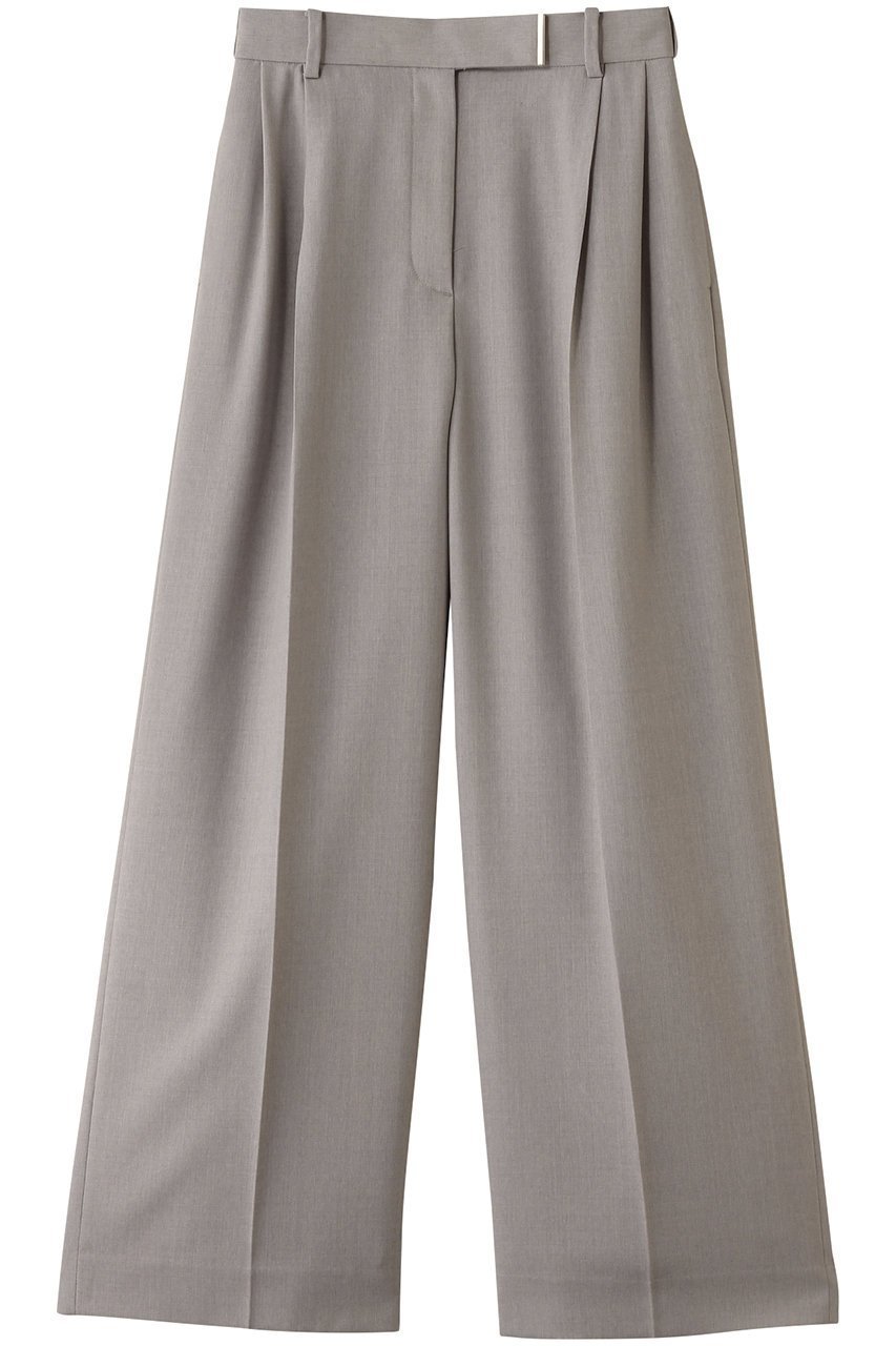【エブール/ebure】の強撚ツイルクレープ ワイドパンツ インテリア・キッズ・メンズ・レディースファッション・服の通販 founy(ファニー) 　ファッション　Fashion　レディースファッション　Fashion for Women　パンツ　Pants & Trousers　ジャケット　Jacket, Outerwear　メタル　Metal, Metal Parts　ワイド　Wide, Wide Fit　定番　Standard, Basic Item　トップグレー|ID: prp329100004144004 ipo3291000000036100210