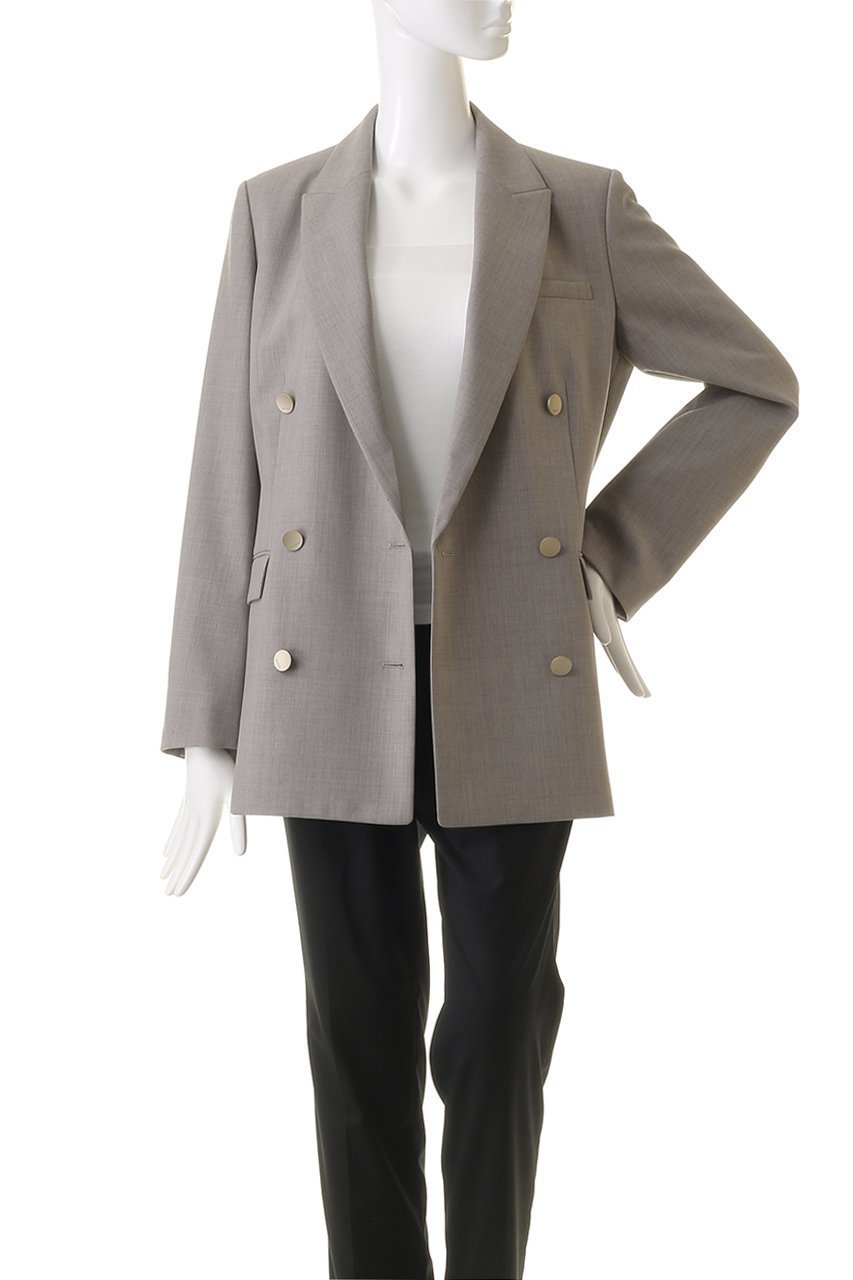 【エブール/ebure】の強撚ツイルクレープ 6釦ダブルジャケット 人気、トレンドファッション・服の通販 founy(ファニー) 　ファッション　Fashion　レディースファッション　Fashion for Women　アウター　Coat / Outerwear Collection　レディースジャケット・軽アウター　Jackets　シェイプ　Shape, Slim Fit　ジャケット　Jacket, Outerwear　ダブル　Double, Double-Breasted　マニッシュ　Mannish, Boyish　メタル　Metal, Metal Parts　other-7|ID: prp329100004144005 ipo3291000000032924693
