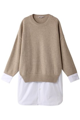 【ステラ マッカートニー/STELLA McCARTNEY】のメリノウール×ポプリンワンピース 人気、トレンドファッション・服の通販 founy(ファニー) ファッション Fashion レディースファッション WOMEN ワンピース Dress A/W・秋冬 Aw・Autumn/Winter・Fw・Fall-Winter ショルダー Shoulder スリット Slit ドッキング Docking ドロップ Drop ロング Long |ID:prp329100004144029