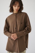 【リムアーク/RIM.ARK】のOversize stand collar SH/シャツ ブラウン|ID: prp329100004145821 ipo3291000000036398373