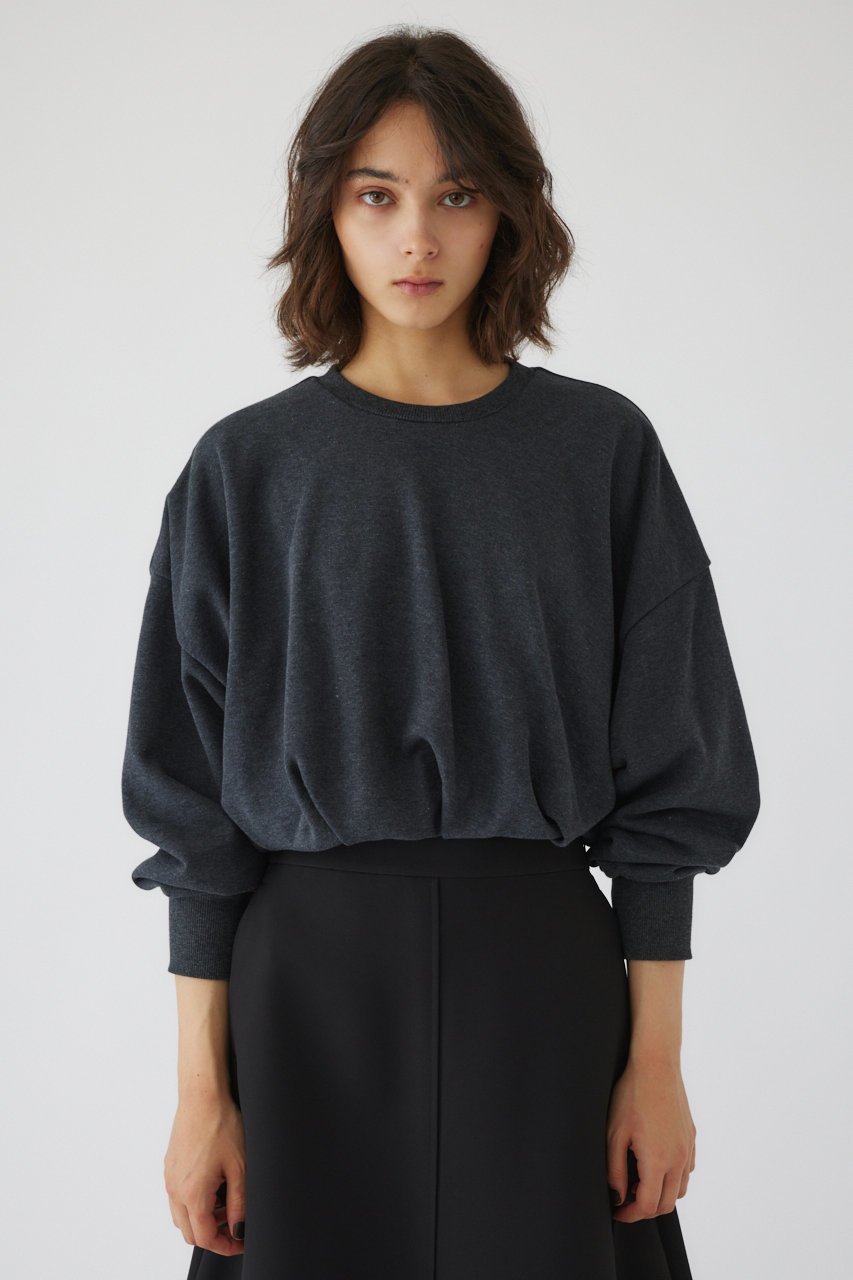 【リムアーク/RIM.ARK】のBalloon sweat tops/スウェット インテリア・キッズ・メンズ・レディースファッション・服の通販 founy(ファニー) 　ファッション　Fashion　レディースファッション　Fashion for Women　トップス・カットソー　Cut & Sew Tops　シャツ・ブラウス・オフィスカジュアル　Elegant Blouses & Button-Ups　レディースパーカー・カジュアルフーディー　Casual Hoodies & Sweatshirts　ロングTシャツ・Tシャツ　Longline T-Shirts & Tees　スウェット・クルーネックトップス　Sweatshirts & Crewnecks / Relaxed Fit Sweat Tops　カットソー・ベーシックTシャツ　Cut-and-Sewn Tops / Stretch Tees & Basics　アメリカン　American Style　スウェット / スエット　Sweatshirt, Sweatwear　バルーン　Balloon, Balloon Silhouette　モダン　Modern, Contemporary　チャコールグレー|ID: prp329100004145824 ipo3291000000032787427