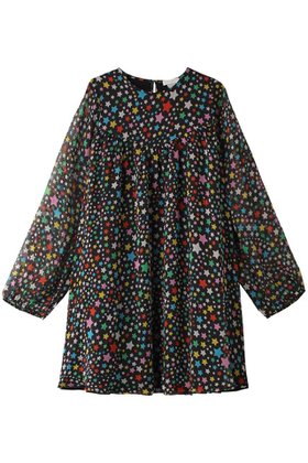 【ステラ マッカートニー/STELLA McCARTNEY / KIDS】の【KIDS】スタープリント ウーブンドレス 人気、トレンドファッション・服の通販 founy(ファニー) ファッション Fashion キッズファッション KIDS ワンピース Dress/Kids カラフル Colorful スリーブ Sleeve プリント Print ロング Long |ID:prp329100004145854