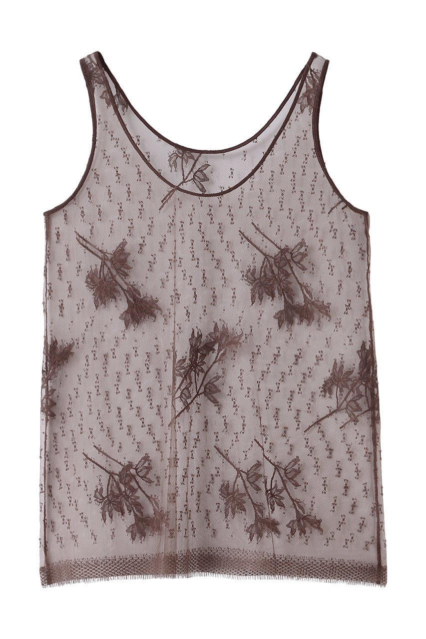 【ランジェリーク/LANGELIQUE】のコリーナ タンクトップキャミソール インテリア・キッズ・メンズ・レディースファッション・服の通販 founy(ファニー) 　ファッション　Fashion　レディースファッション　Fashion for Women　下着・ランジェリー　Lingerie & Intimates　その他ランジェリー・インナーアイテム　Other Lingerie / Intimates　インナー　Innerwear　キャミソール　Camisole, Spaghetti Strap Top　シアー　Sheer, See-Through　タンク　Tank Top, Sleeveless Top　フラワー　Flower, Floral　モチーフ　Motif, Design Theme　ランジェリー　Lingerie, Intimate Wear　エレガント 上品　Elegant　ブラウン|ID: prp329100004145862 ipo3291000000035579168