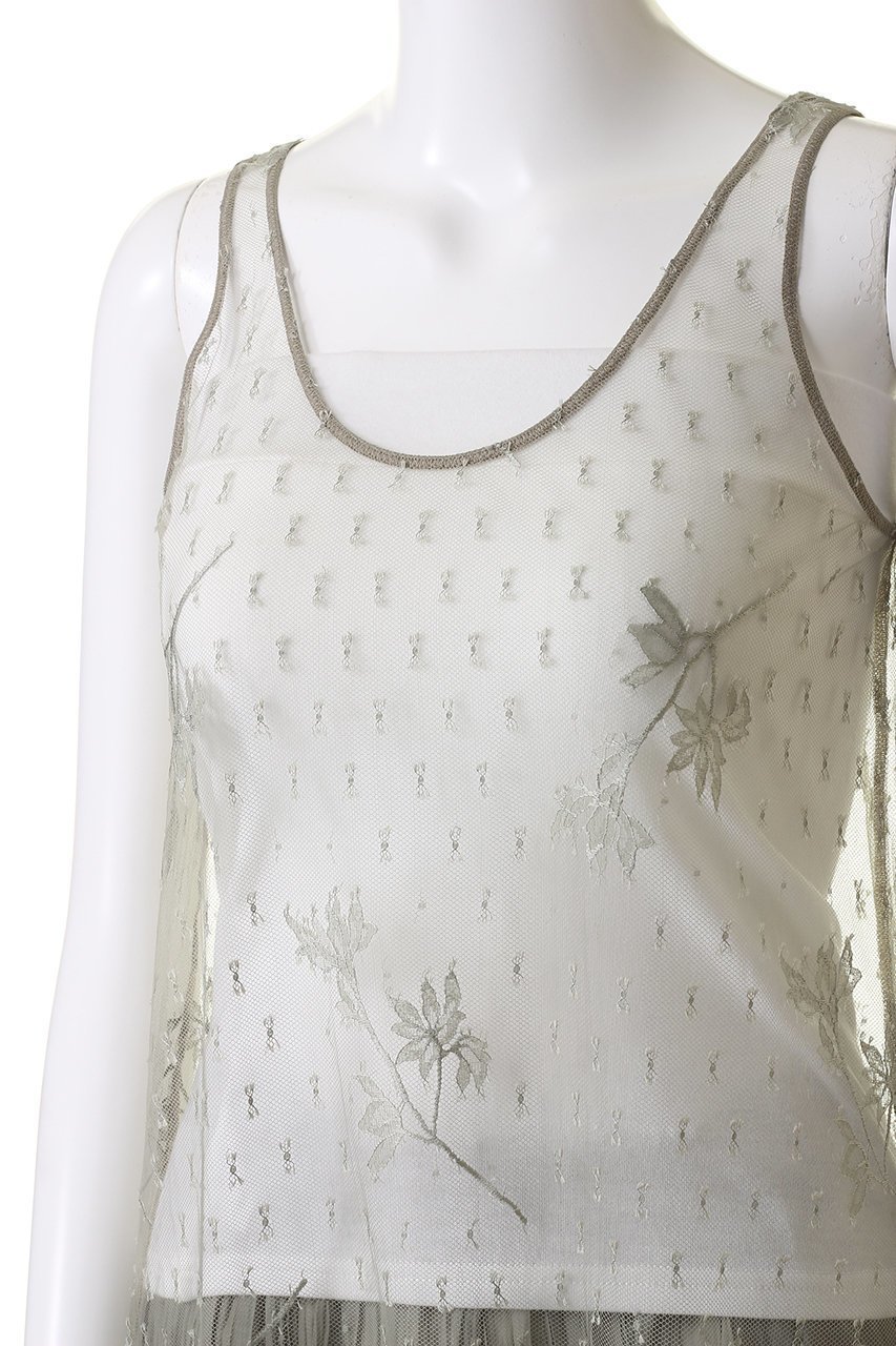 【ランジェリーク/LANGELIQUE】のコリーナ タンクトップキャミソール 人気、トレンドファッション・服の通販 founy(ファニー) 　ファッション　Fashion　レディースファッション　Fashion for Women　下着・ランジェリー　Lingerie & Intimates　その他ランジェリー・インナーアイテム　Other Lingerie / Intimates　インナー　Innerwear　キャミソール　Camisole, Spaghetti Strap Top　シアー　Sheer, See-Through　タンク　Tank Top, Sleeveless Top　フラワー　Flower, Floral　モチーフ　Motif, Design Theme　ランジェリー　Lingerie, Intimate Wear　エレガント 上品　Elegant　other-5|ID: prp329100004145862 ipo3291000000035640656