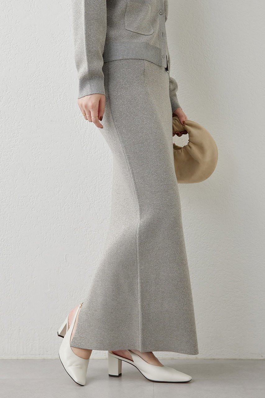 【ガリャルダガランテ/GALLARDAGALANTE】のラメニットスカート 人気、トレンドファッション・服の通販 founy(ファニー) 　ファッション　Fashion　レディースファッション　Fashion for Women　スカート　Skirts　ロングスカート　Long Skirts / Maxi & Midi Skirts　おすすめ　Recommended / Our Picks　スリット　Slit, Slit Detail　セットアップ　Set-Up, Coordinated Outfit　ロング　Long, Long-Length　エレガント 上品　Elegant　楽ちん　Easy Fit, Comfortable　other-7|ID: prp329100004145867 ipo3291000000035424322