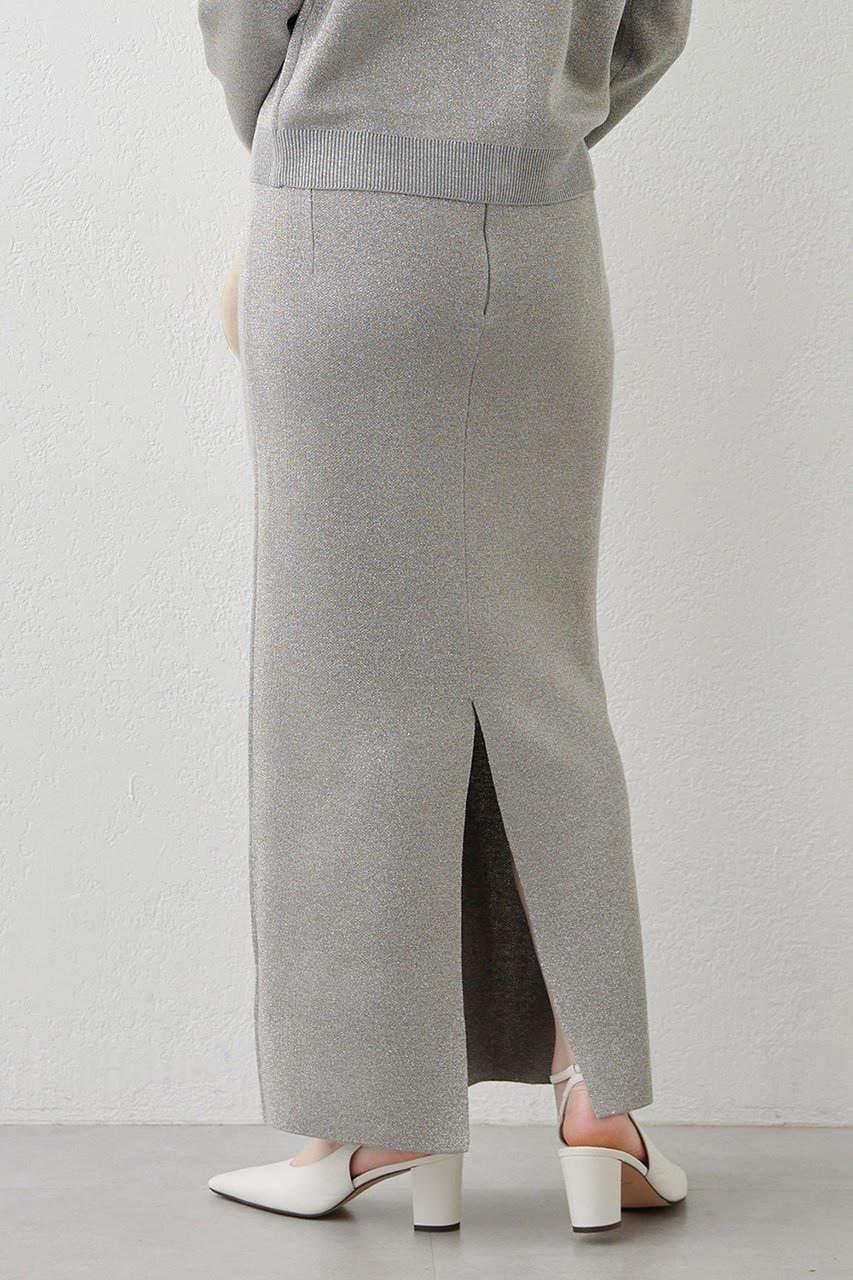 【ガリャルダガランテ/GALLARDAGALANTE】のラメニットスカート 人気、トレンドファッション・服の通販 founy(ファニー) 　ファッション　Fashion　レディースファッション　Fashion for Women　スカート　Skirts　ロングスカート　Long Skirts / Maxi & Midi Skirts　おすすめ　Recommended / Our Picks　スリット　Slit, Slit Detail　セットアップ　Set-Up, Coordinated Outfit　ロング　Long, Long-Length　エレガント 上品　Elegant　楽ちん　Easy Fit, Comfortable　other-8|ID: prp329100004145867 ipo3291000000035424324