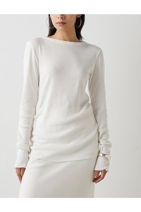 【ウィムガゼット/Whim Gazette】のコットンテレコクルーネックプルオーバー 人気、トレンドファッション・服の通販 founy(ファニー) ファッション Fashion レディースファッション Fashion for Women トップス・カットソー Cut & Sew Tops シャツ・ブラウス・オフィスカジュアル Elegant Blouses & Button-Ups ロングTシャツ・Tシャツ Longline T-Shirts & Tees カジュアルプルオーバー・ニットトップス Pullovers & Knit Tops / Casual Pullovers カットソー・ベーシックTシャツ Cut-and-Sewn Tops / Stretch Tees & Basics インナー Innerwear カットソー Cut and Sewn Top シンプル Simple, Minimal ジャケット Jacket, Outerwear スマート Smart, Elegant スリーブ Sleeve, Long Sleeve / Short Sleeve テレコ Ribbed, Rib Stitch フィット Fit, Slim Fit フェミニン Feminine, Girly ベーシック Basic, Essential ロング Long, Long-Length 再入荷 Restock / Back in Stock 長袖 Long Sleeve, Full Sleeve |ID:prp329100004145900