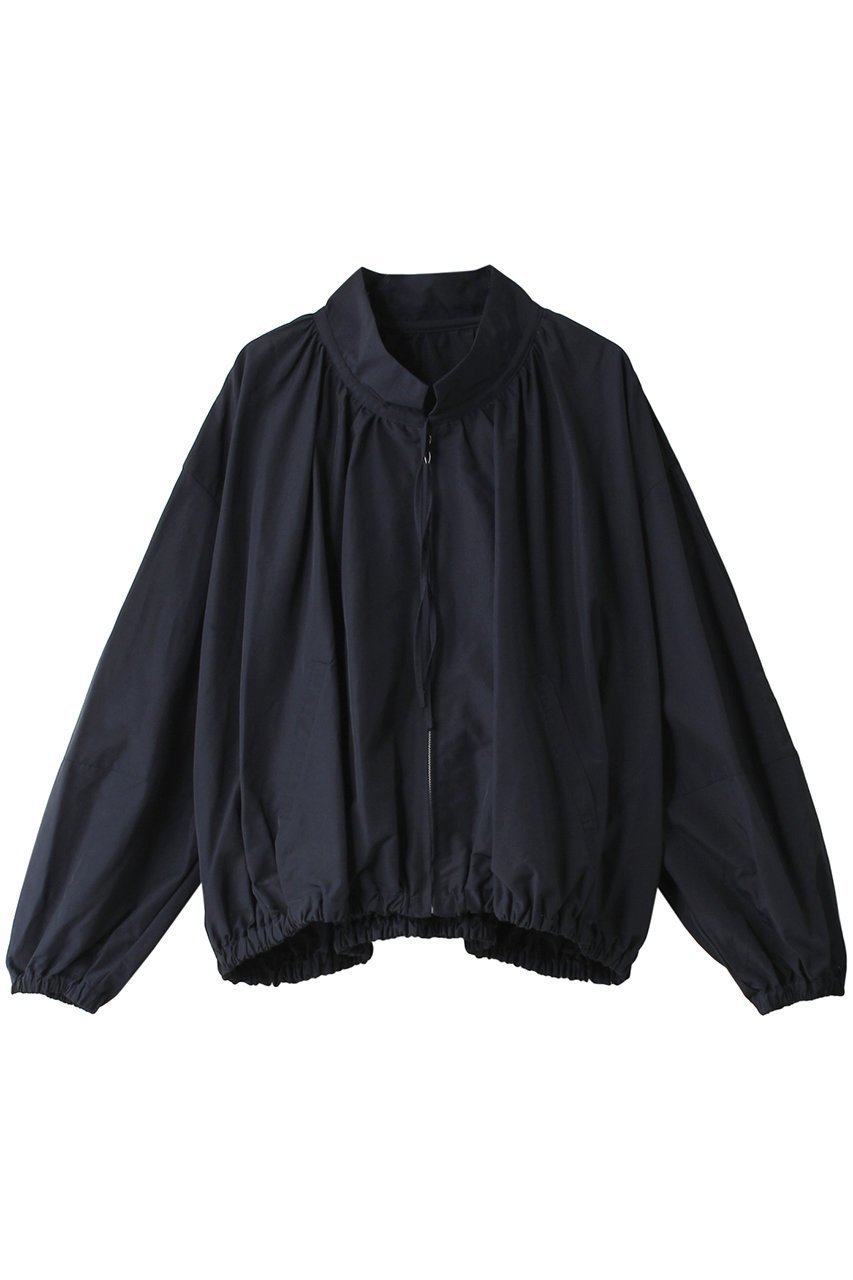 【ミディウミソリッド/MIDIUMISOLID】のC/NY spindle gather blouson ブルゾン インテリア・キッズ・メンズ・レディースファッション・服の通販 founy(ファニー) 　ファッション　Fashion　レディースファッション　WOMEN　アウター　Coat Outerwear　ジャケット　Jackets　ブルゾン　Blouson/Jackets　シンプル　Simple　ジャケット　Jacket　スリット　Slit　トレンド　Trend　バルーン　Balloon　ブルゾン　Blouson　NEW・新作・新着・新入荷　New Arrivals　navy|ID: prp329100004147603 ipo3291000000028502108