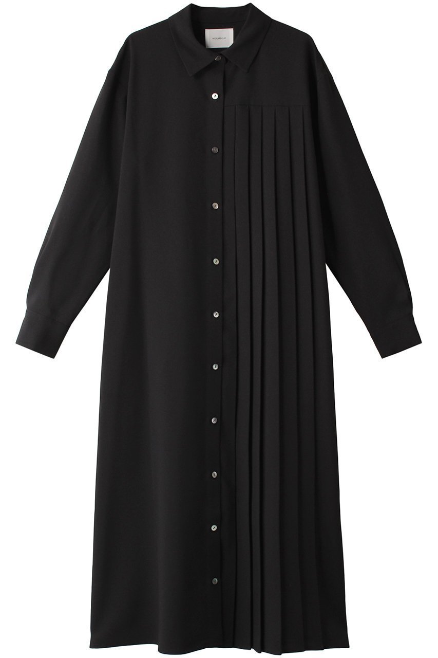 【ミディウミソリッド/MIDIUMISOLID】のpleats A line OP ワンピース インテリア・キッズ・メンズ・レディースファッション・服の通販 founy(ファニー) 　ファッション　Fashion　レディースファッション　Fashion for Women　ワンピース　Dresses　チュニック　Tunic Tops & Dresses　アシンメトリー　Asymmetrical Style　チュニック　Tunic, Long Top　パーティ　Party, Party Style　フロント　Front, Front Design　プリーツ　Pleats, Pleated　black|ID: prp329100004147604 ipo3291000000032889065